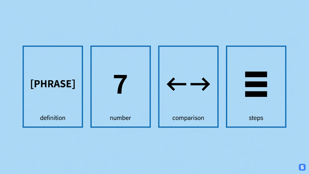 The four kinds of extractable evidence: definition, number, comparison, steps