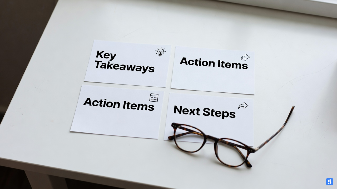 grid of index cards with takeaway headlines