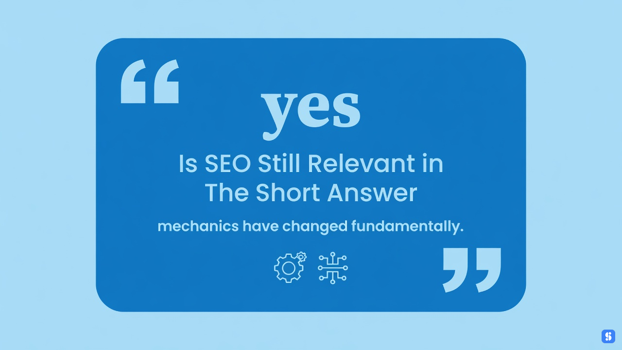 flat vector quote card with the word yes and two icons